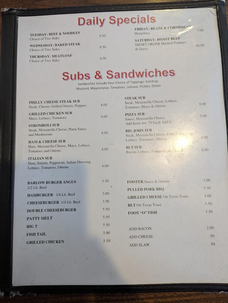 Barlow's Country Kitchen Menu image 4